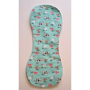 Baby Flannel Baby Burp Cloth Contoured Cotton Double Layer Handmade Barn Animals